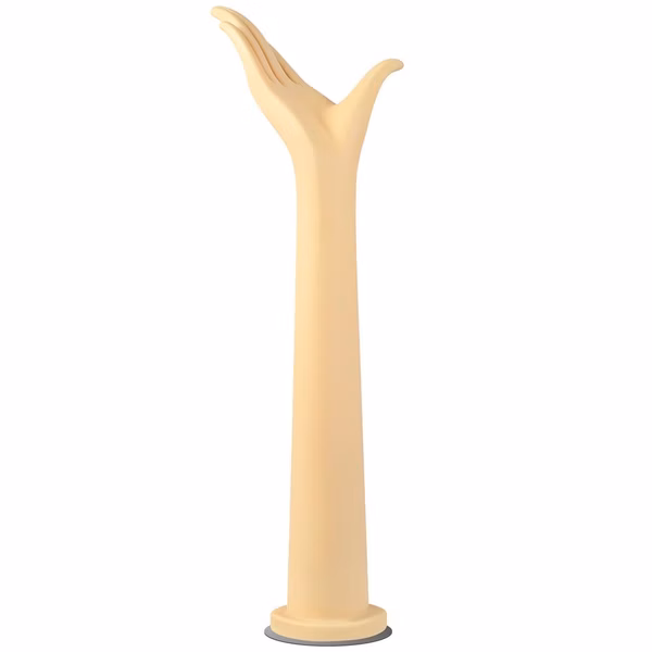 Jewelry Display Hand Stand, Elegant 18.5" Mannequin, Skin Tone
