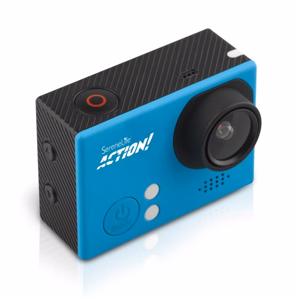 4K Ultra HD Action Camcorder, Slow-Mo, WiFi, Blue, 2" LCD, 160° Wide Angle
