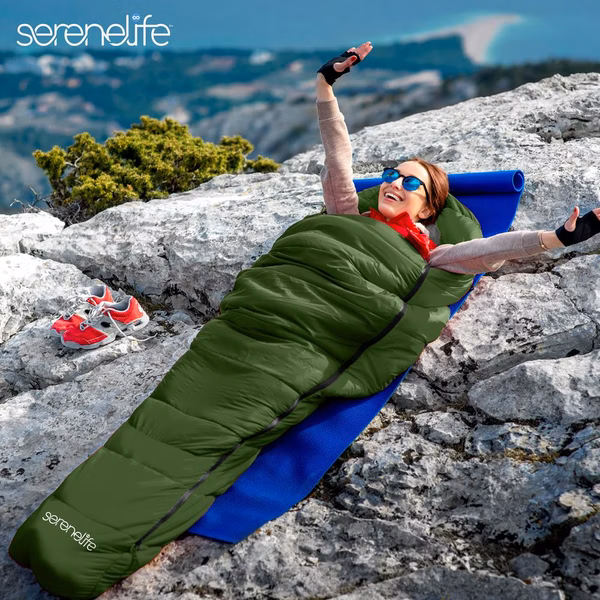 Mummy Sleeping Bag, Weatherproof, 210T Polyester, Camouflage