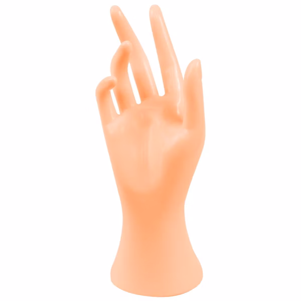 Jewelry Display Hand Stand, Elegant 3D Display, Sturdy PP, Skin Tone