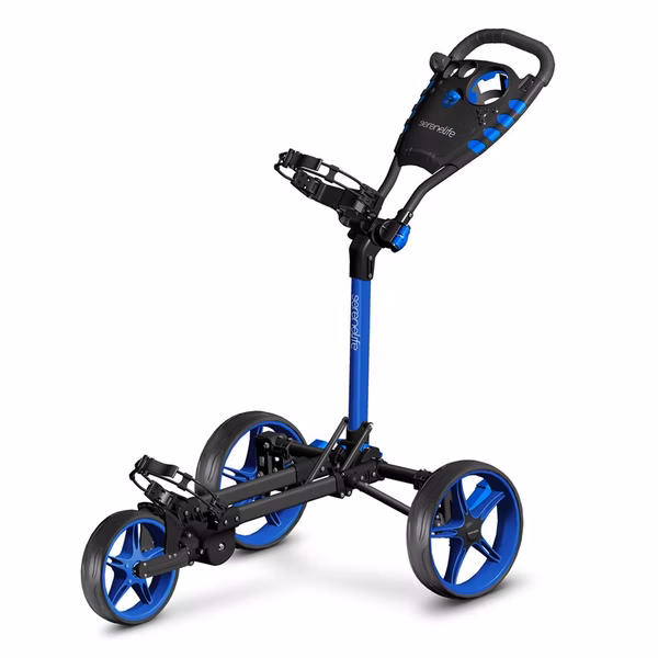 3-Wheel Golf Push Cart, Easy Fold, Aluminum Frame, Smooth Roll