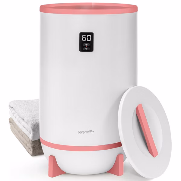 Portable Towel Warmer, Quick Heat, Auto Shut-Off, Pink