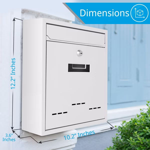 Indoor/Outdoor Wall Mount Locking Mailbox
