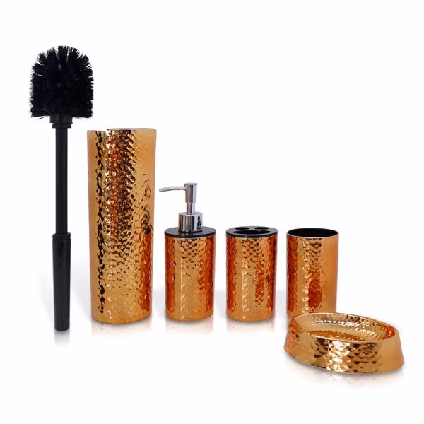 Bathroom Accessory Set 5-Piece Bronze Finish Modern Vanity Kit