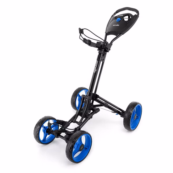 4-Wheel Golf Push Cart, Easy Fold, Aluminum Frame, Compact Storage