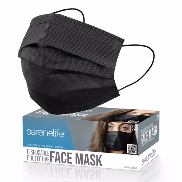 50 Pcs Disposable Face Masks 3-Layer Breathable Non-Woven Fabric