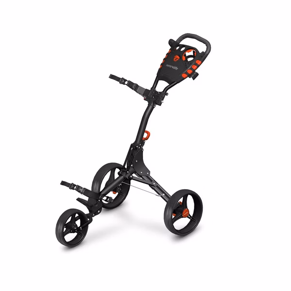 Golf Push Cart - Lightweight, Foldable, Aluminum Frame, White