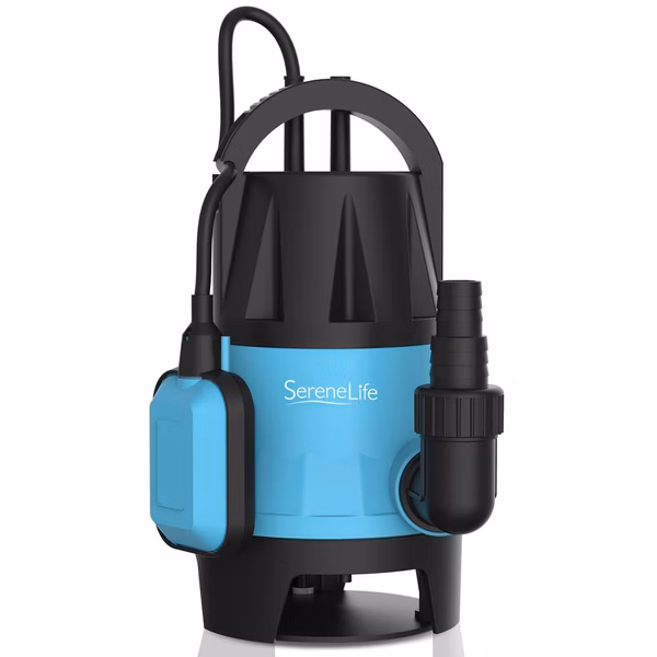 Submersible Sump Pump 1980GPH Auto Float Switch Blue 16ft Cord