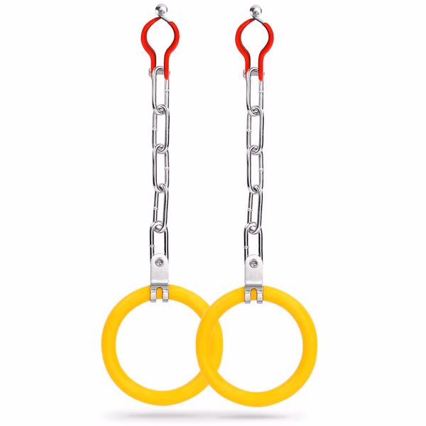2 Pcs. Clamping Hoops For Gymnastic Bar, Monkey Ring Outdoor Backyard Ninja Line Accessories Set