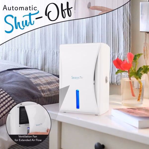 Compact Electronic Dehumidifier, Digital Mini Moisture Control