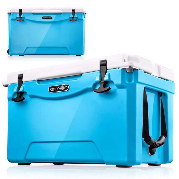 75 Qt Cooler Box, 5-Day Ice Retention, Rotomolded, Blue