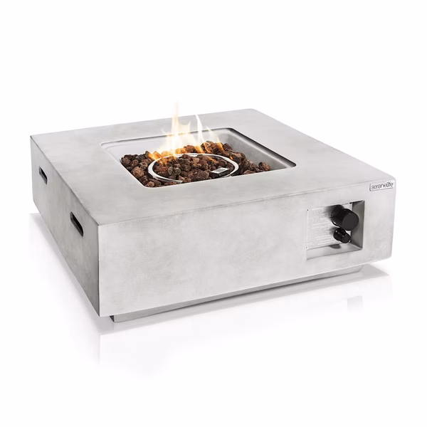 Propane Fire Pit Table 40,000 BTU Adjustable Flame Weather-Resistant