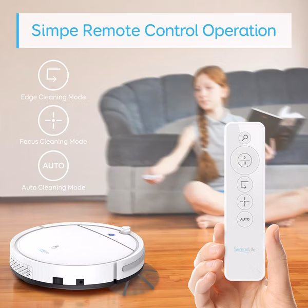 Smart Robot Vacuum Cleaner - Automatic Robot Cleaning Vacuum, Includes Remote Control For Cleaning Modes & Robot Directions