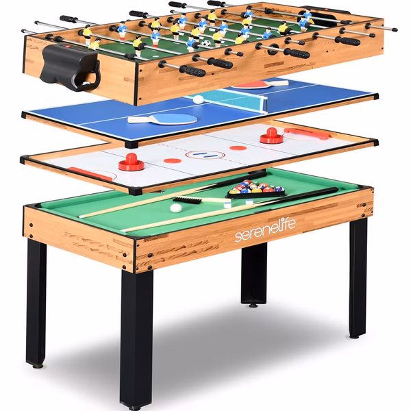 4-in-1 Game Table, Multi-Function, Sturdy Design, Indoor/Outdoor Use