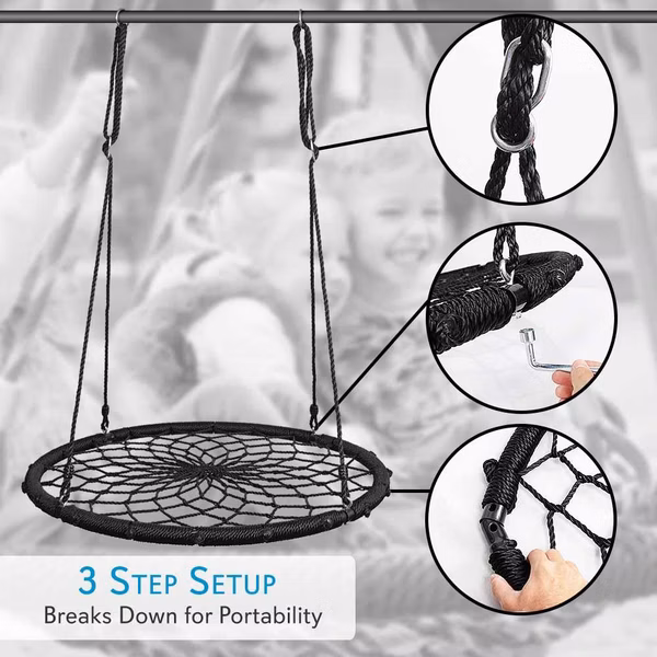 Spider Swing Seat 600lb Capacity, Waterproof 40" Diameter, Blue