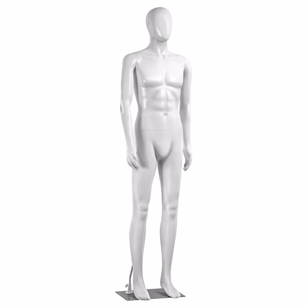 Male Mannequin Full Body Stand, Adjustable Limbs, Durable Metal Base