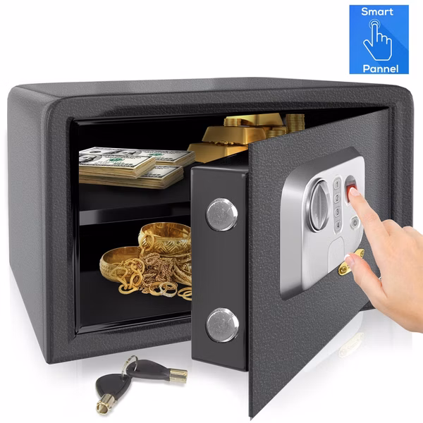 Electronic Fingerprint Safe Box, Secure Access, Steel Construction