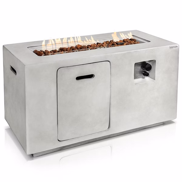 Fire Pit Table 50,000 BTU Stainless Steel Burner Weather Resistant