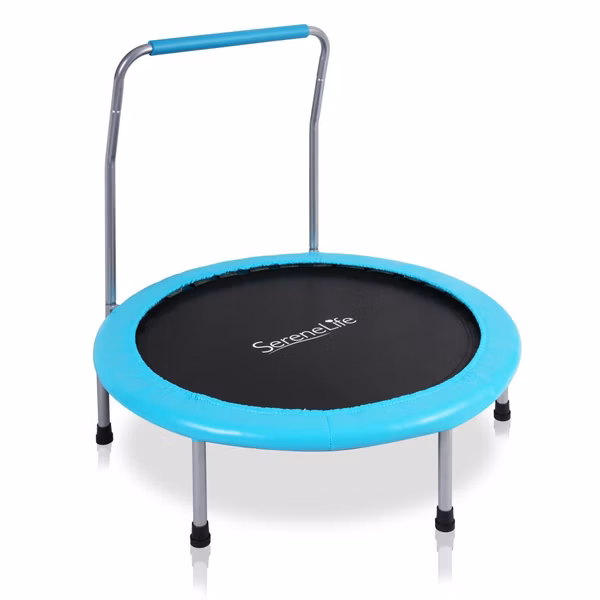 Toddler Trampoline, Safe Jump, Spring-less Design, Blue
