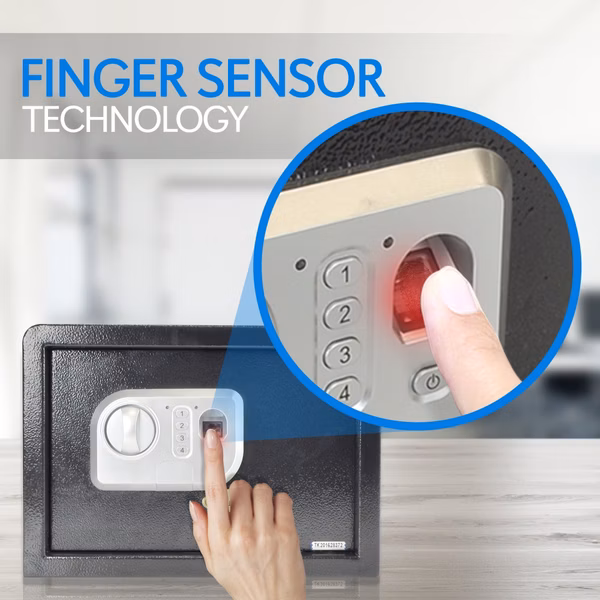 Electronic Fingerprint Safe Box, Secure Access, Steel Construction