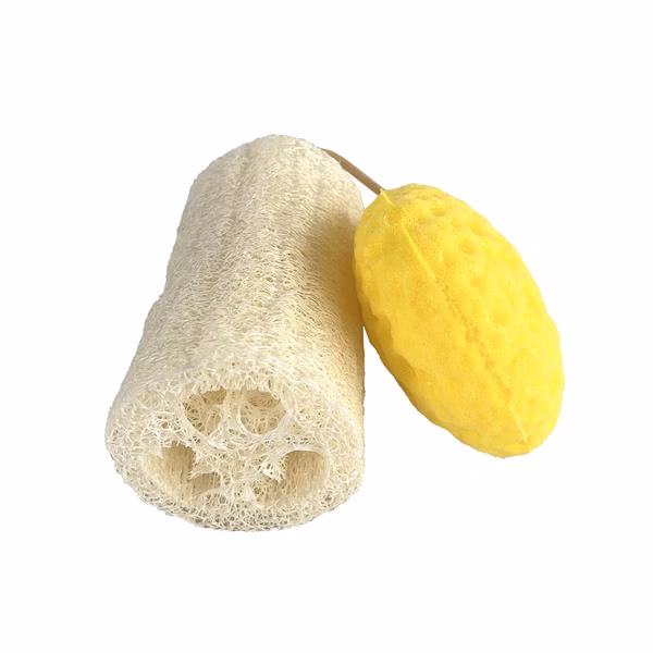 4" Natural Loofah Exfoliating Body Sponge Scrubber For Skin Care In Bath Spa Shower