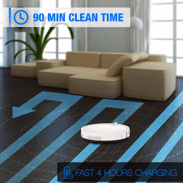 Smart Robot Vacuum Cleaner - Automatic Robot Cleaning Vacuum, Includes Remote Control For Cleaning Modes & Robot Directions
