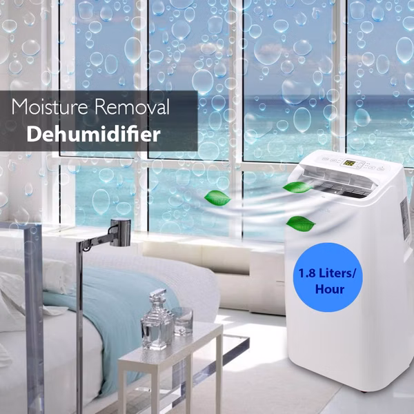 Portable Air Conditioner - Compact Home Ac Cooling Unit With Built-In Dehumidifier & Fan Modes, Includes Window Mount Kit (12,000 Btu)