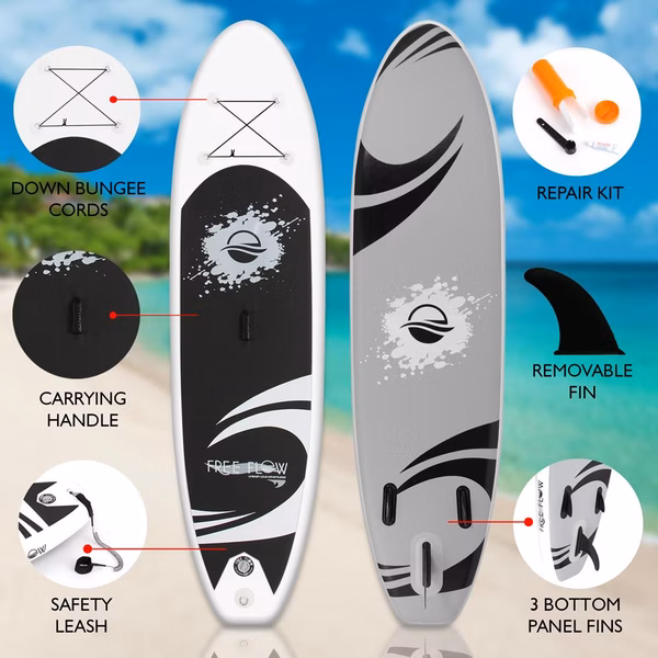 Inflatable Paddle Board, Stable Design, 3 Fins, Non-Slip Deck, 10'6"