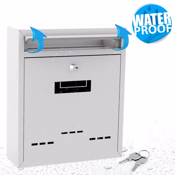 Indoor/Outdoor Wall Mount Locking Mailbox