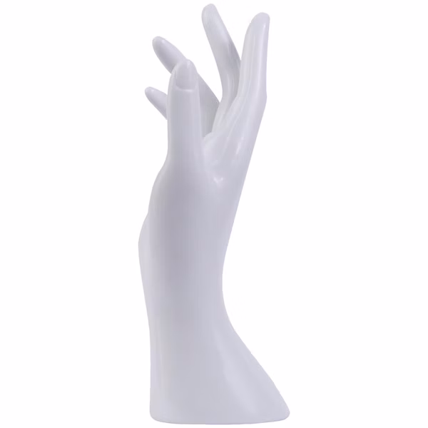 Female Mannequin Hand Heave Duty Jewelry Display Holder Bracelet Necklace Ring Stand (White)