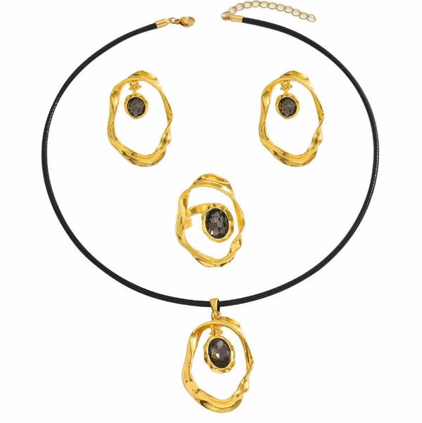 The sunshine necklace and earrings 